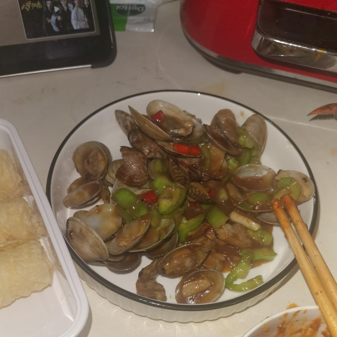 5分钟快手菜❗️秒杀路边摊爆炒花甲～好吃到爆