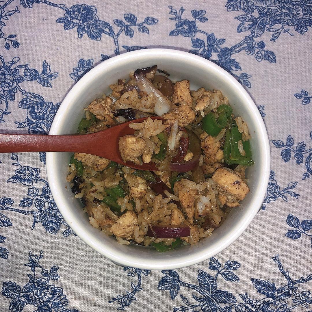 【健康三餐】香喷喷孜然鸡肉闷饭