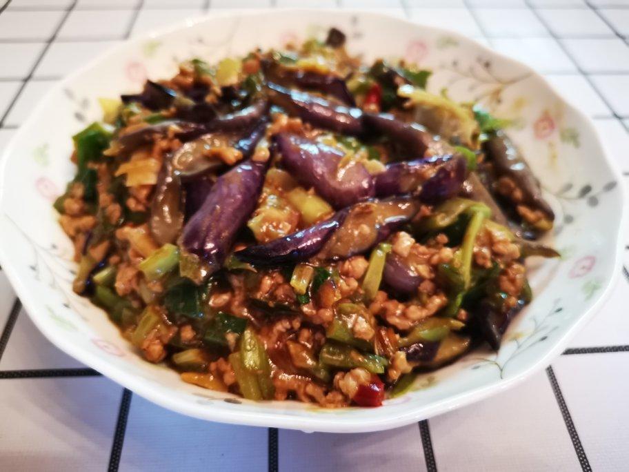 红烧肉沫茄子