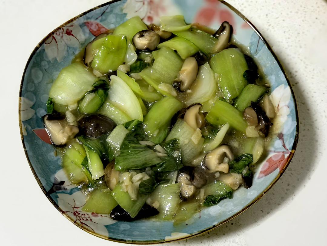 油菜炒香菇