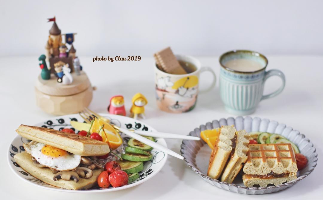 低糖无油 | 燕麦黑巧克力华夫饼