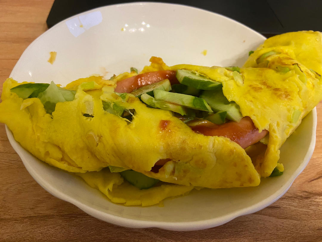 早餐香葱鸡蛋饼