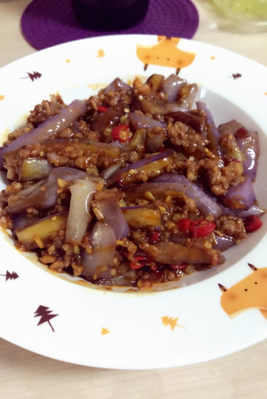红烧肉沫茄子