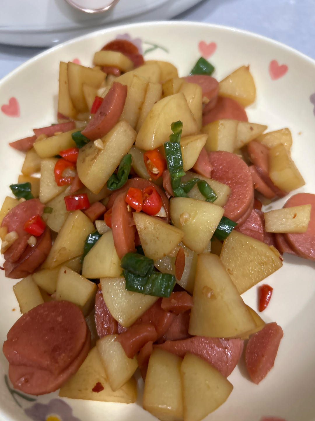 土豆片炒火腿肠