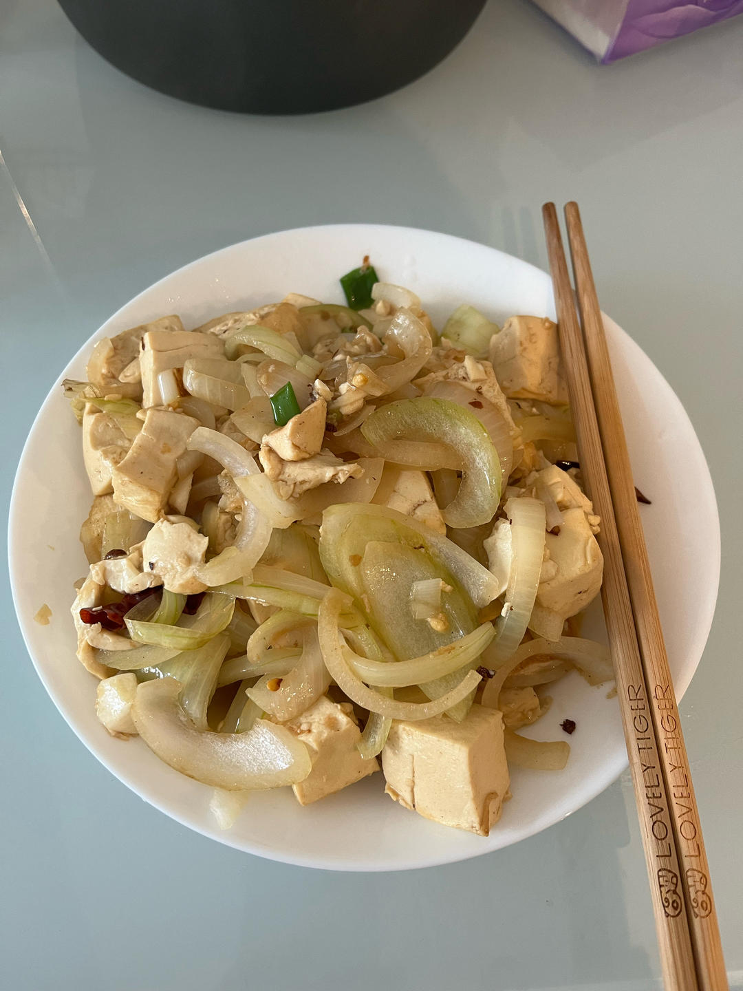 洋葱青椒烧豆腐