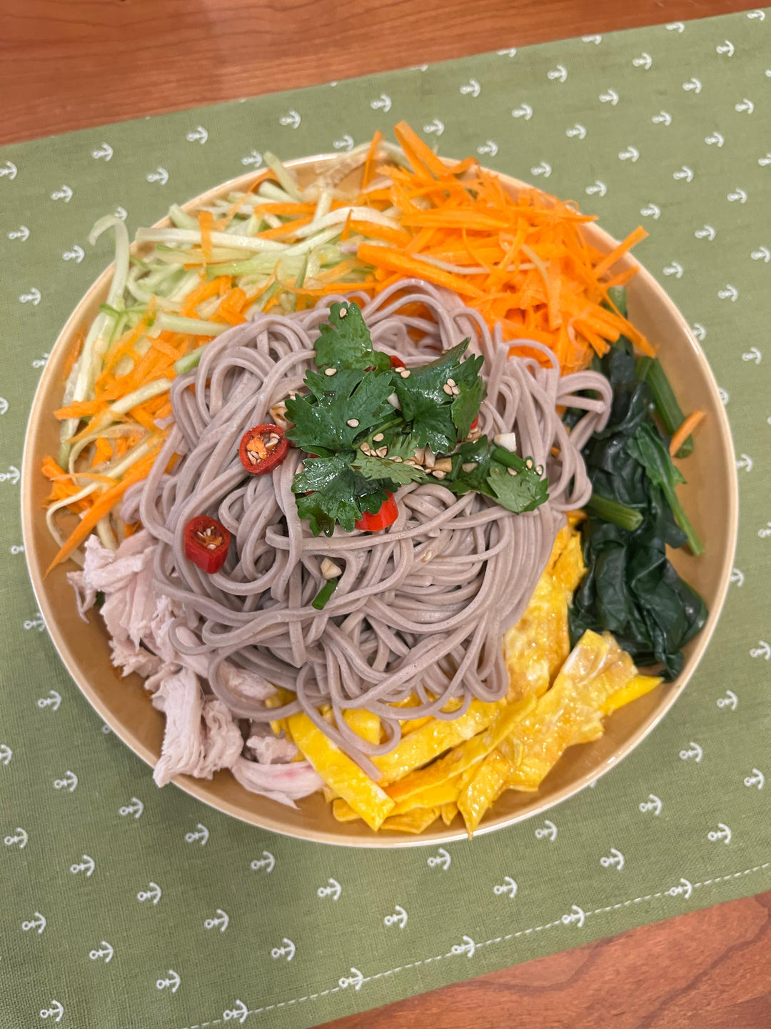 快手减脂餐❗️爆好吃的凉拌鸡丝荞麦面