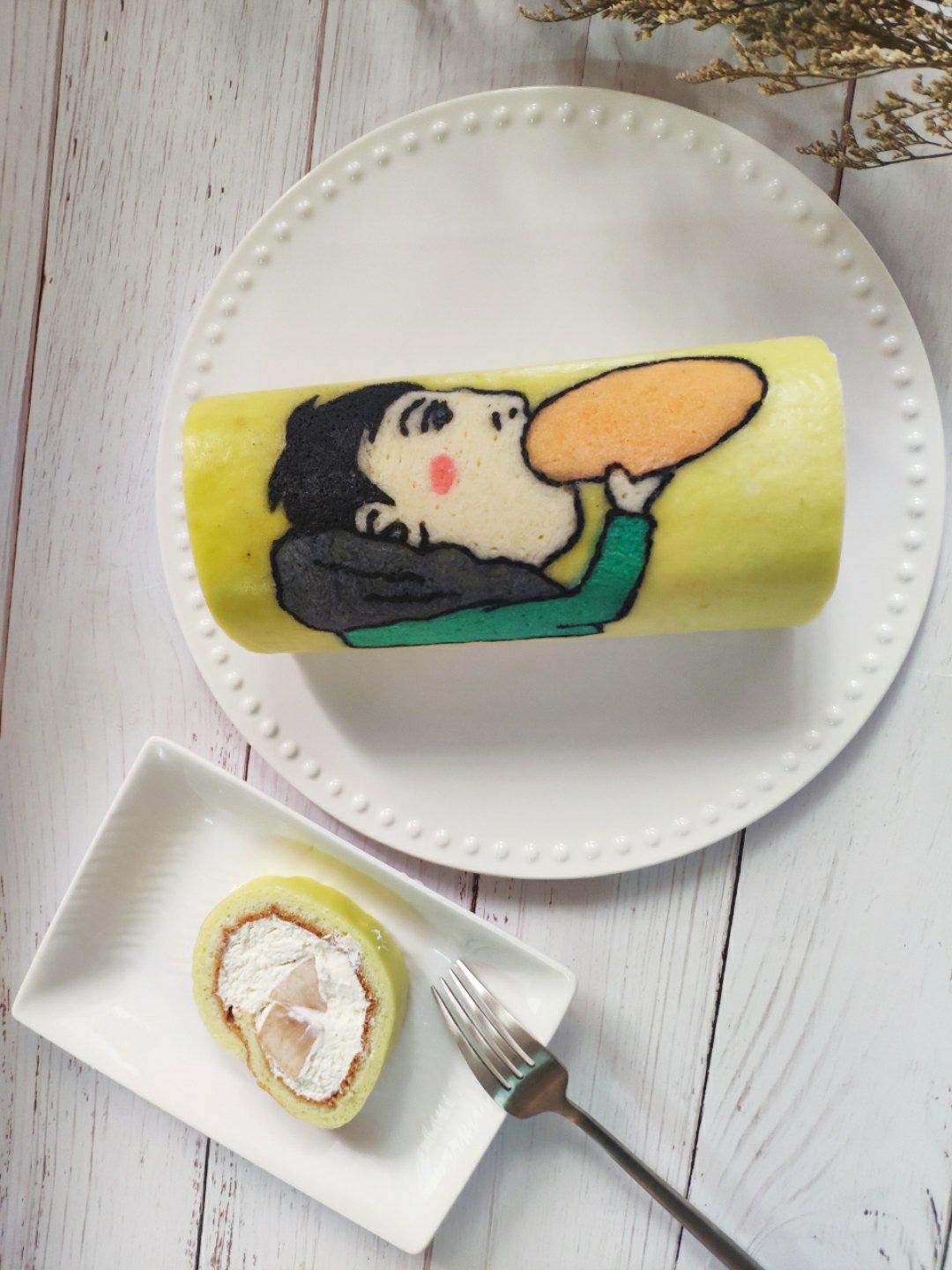 细腻零消泡彩绘蛋糕卷图案面糊制作方法