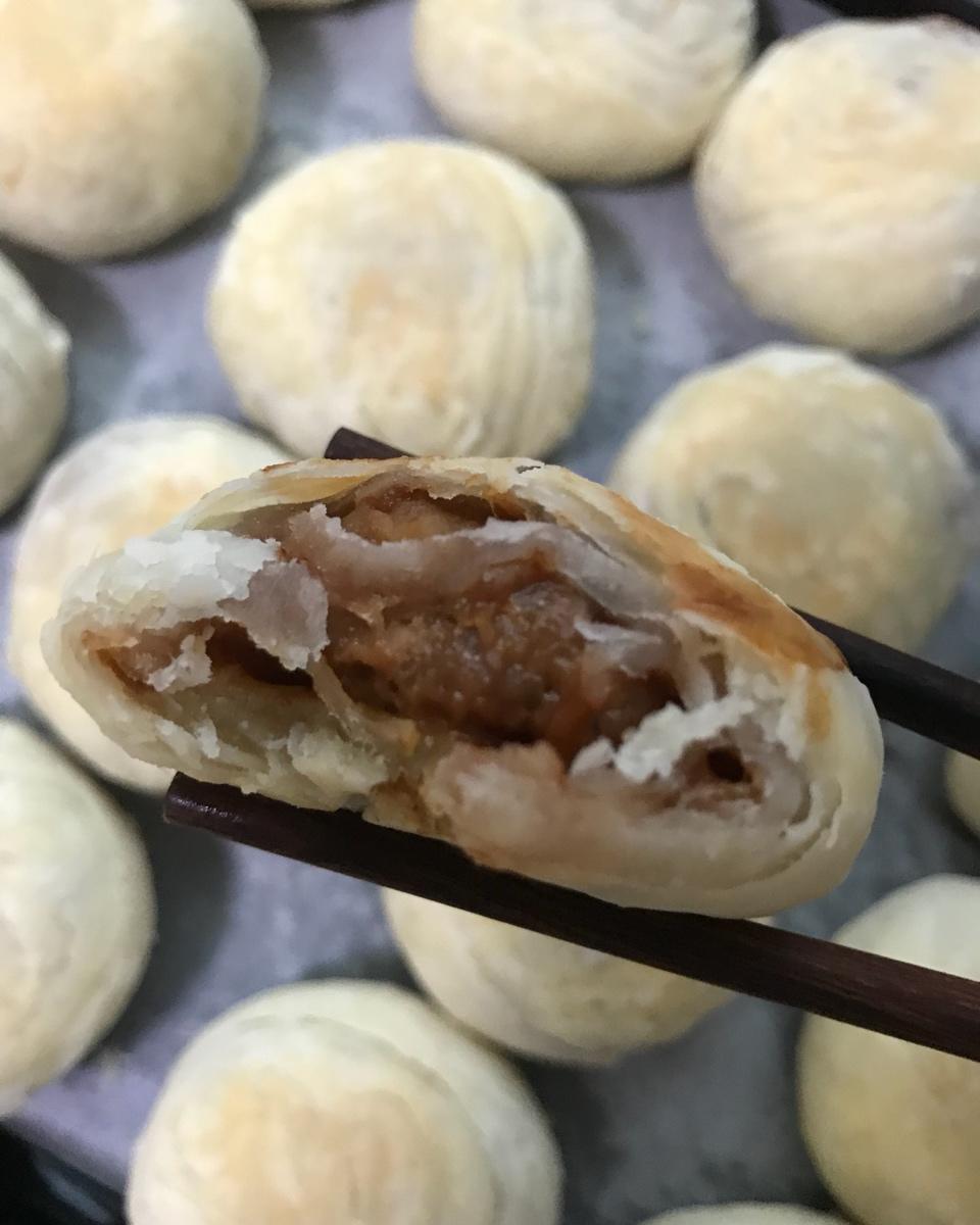 兔菟做的鲜肉月饼