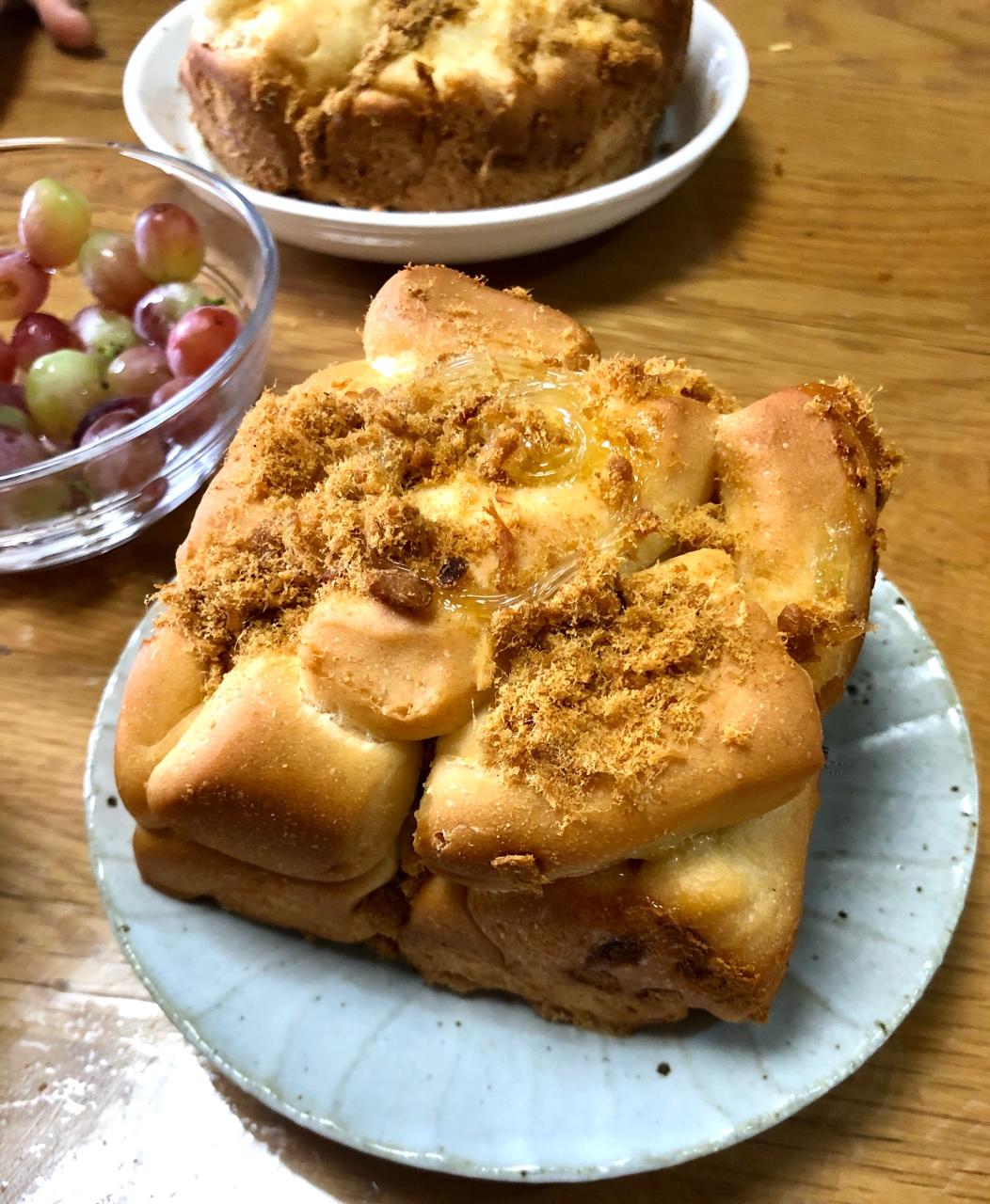肉松手撕面包—超软会爆浆的面包哟