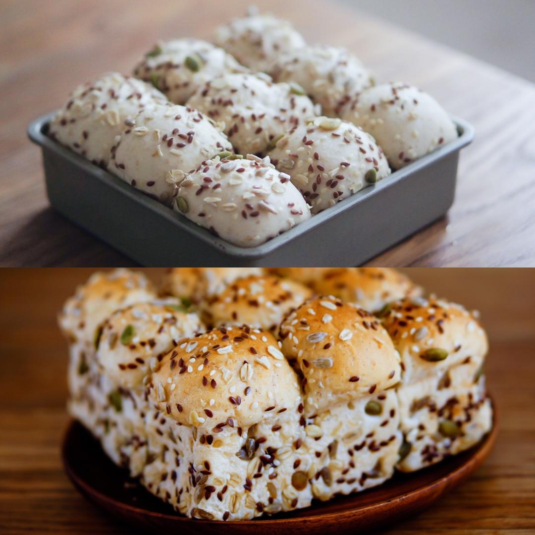 静置出膜手揉变态大水量面团技巧/超软低卡黑麦餐包