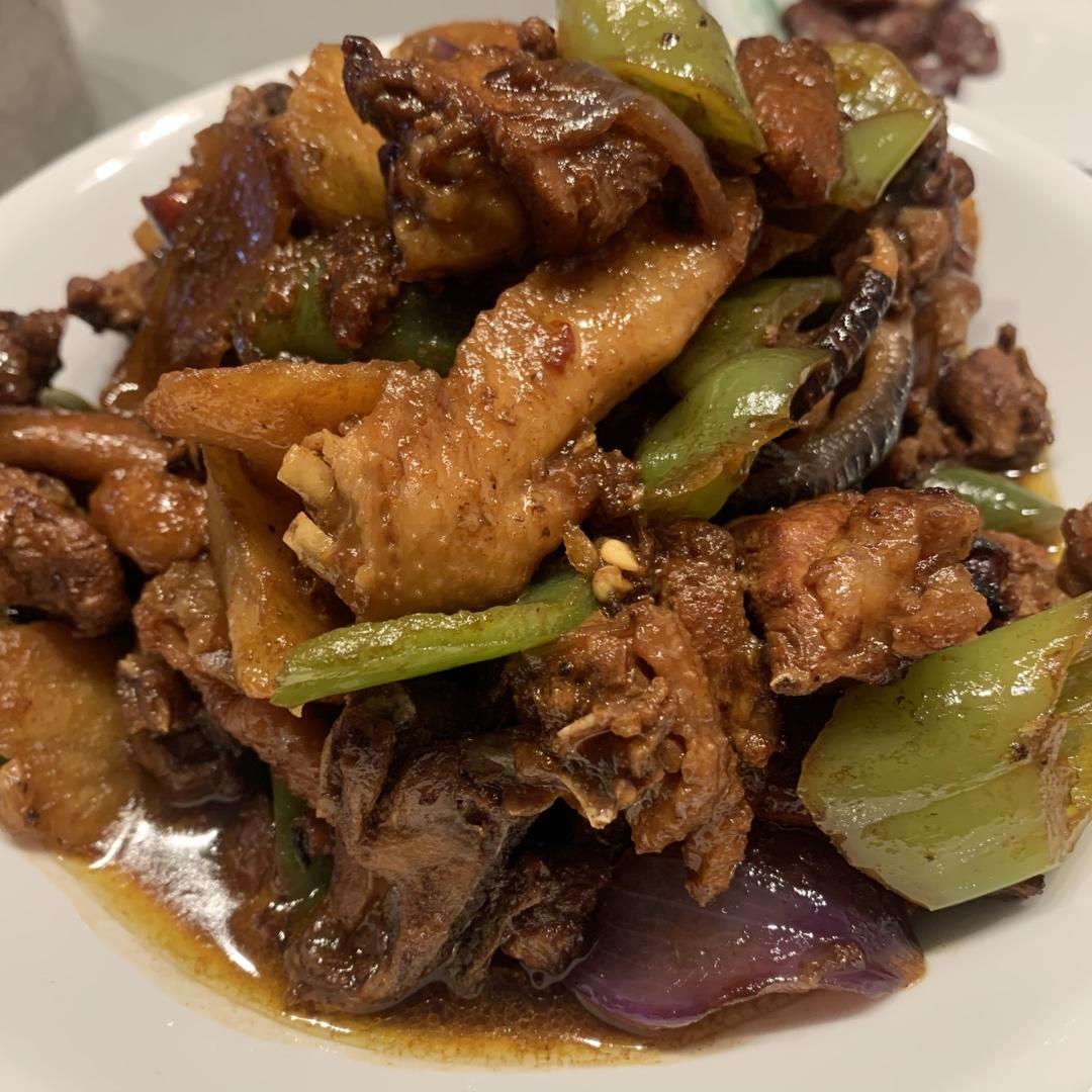 正宗新疆大盘鸡+裤带面