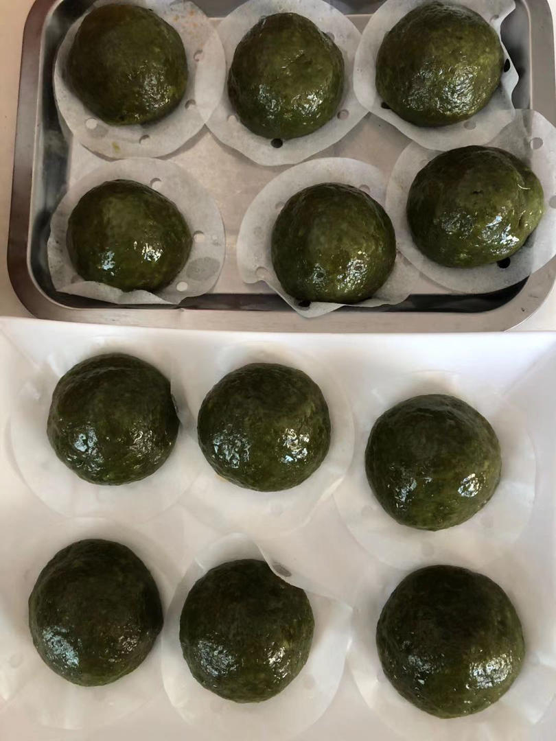 嫩滑的艾青团(三天青团皮也不硬)