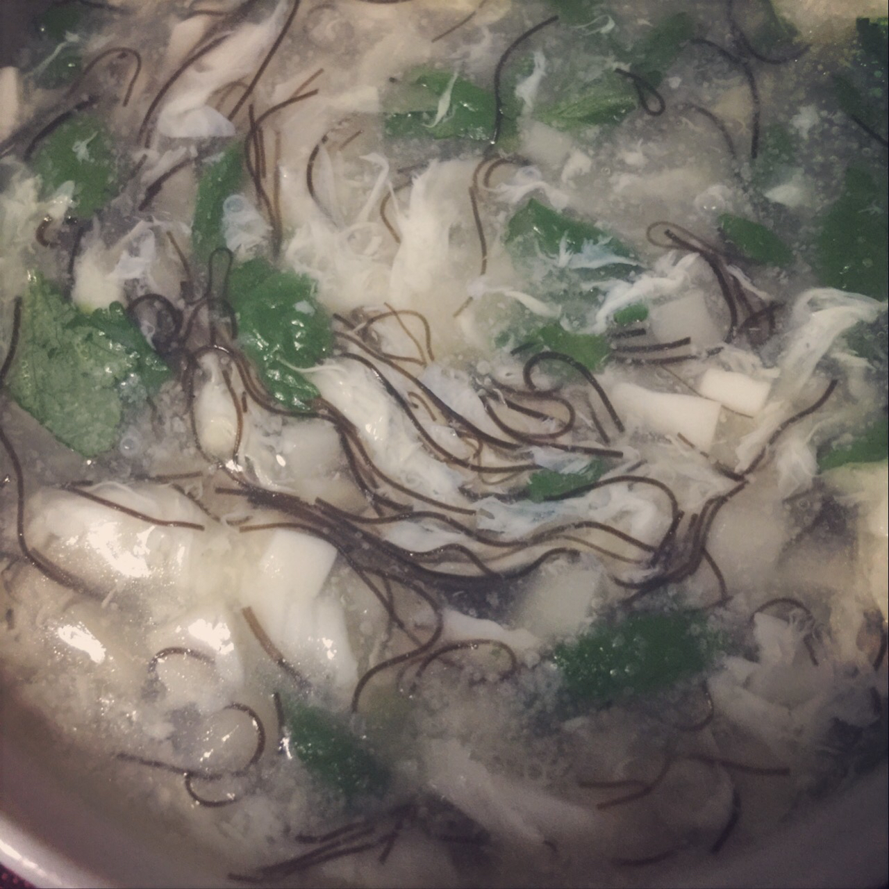 发菜豆腐汤