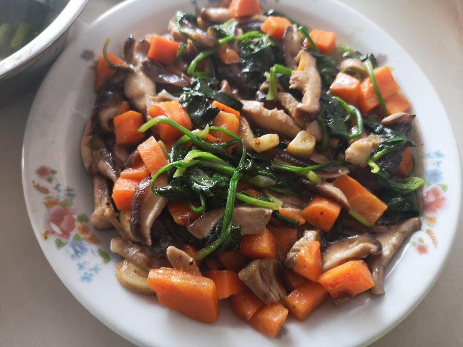 健康低脂家常菜—西兰花炒口蘑