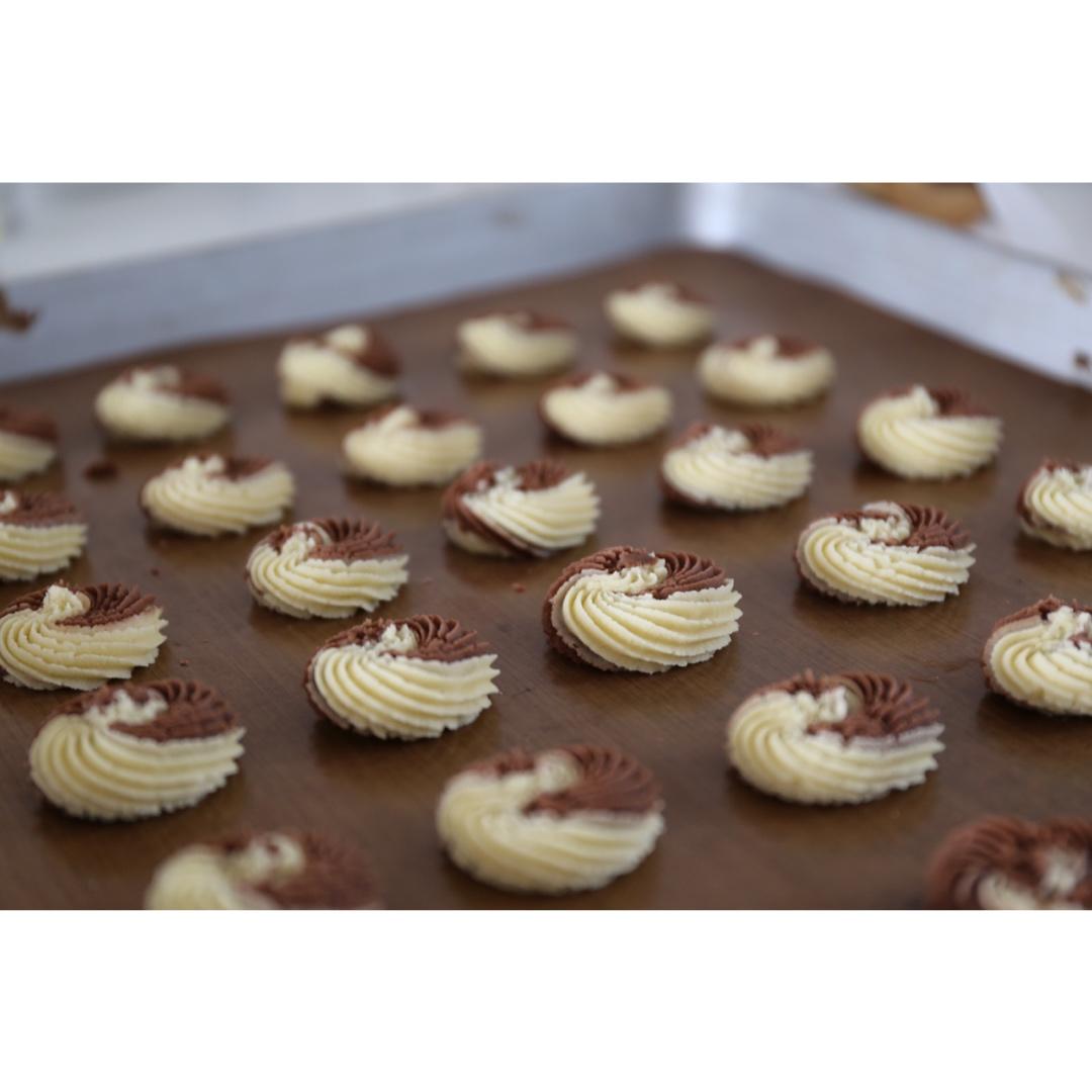 颜值超高的双色曲奇