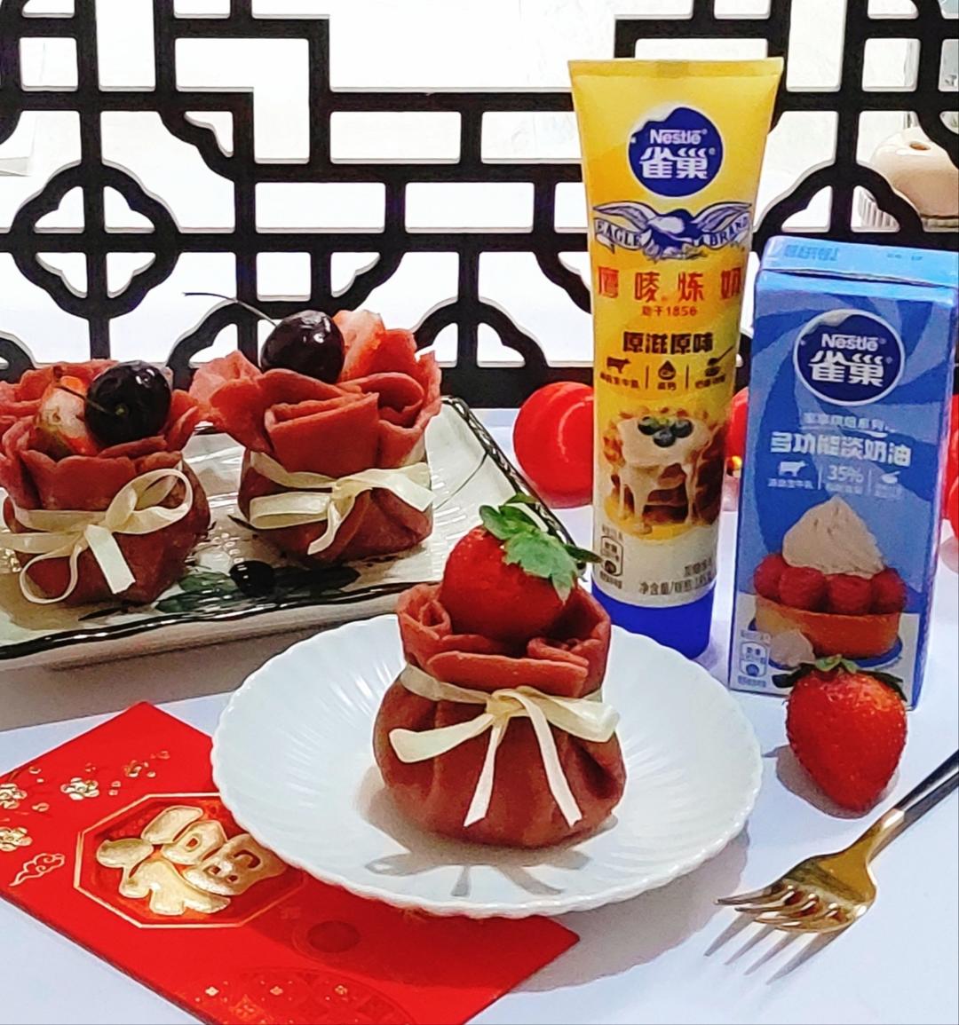 零失败 | 新年甜品草莓福袋蛋糕🧧氛围感拉满❗