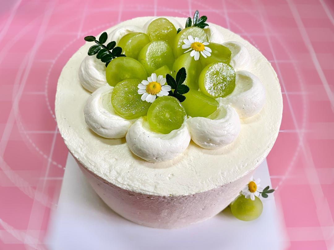 葡萄煎茶青提蛋糕|6寸的做法