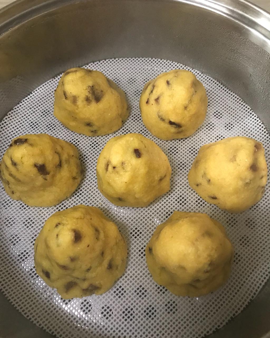 豆渣蜜豆小窝头