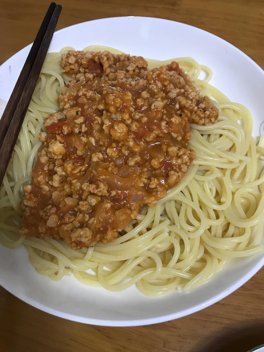 （完胜必胜客的）番茄肉酱意大利面～