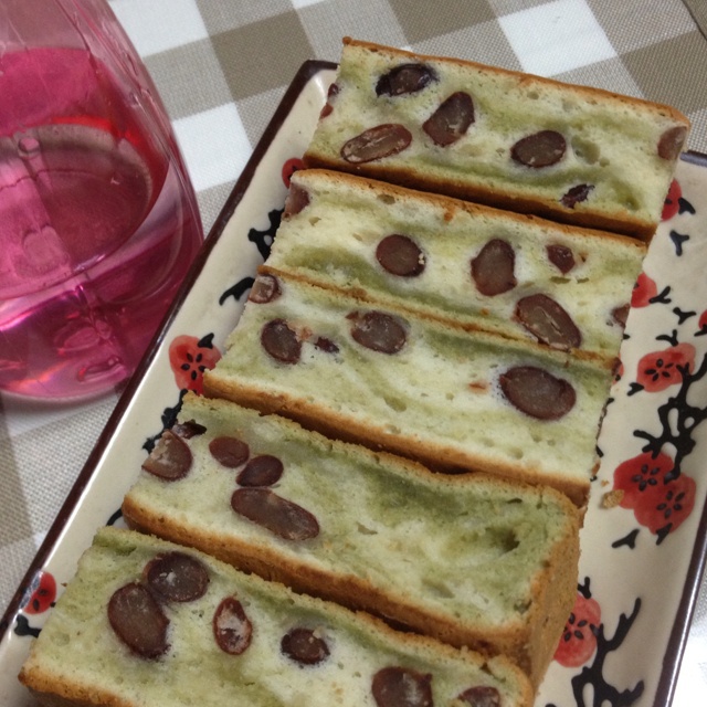大理石抹茶蜜豆蛋糕