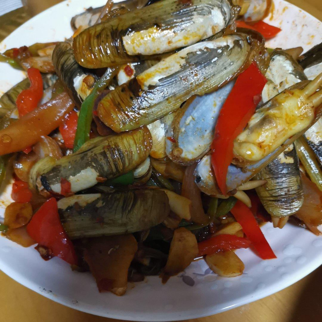 爆炒蛏子