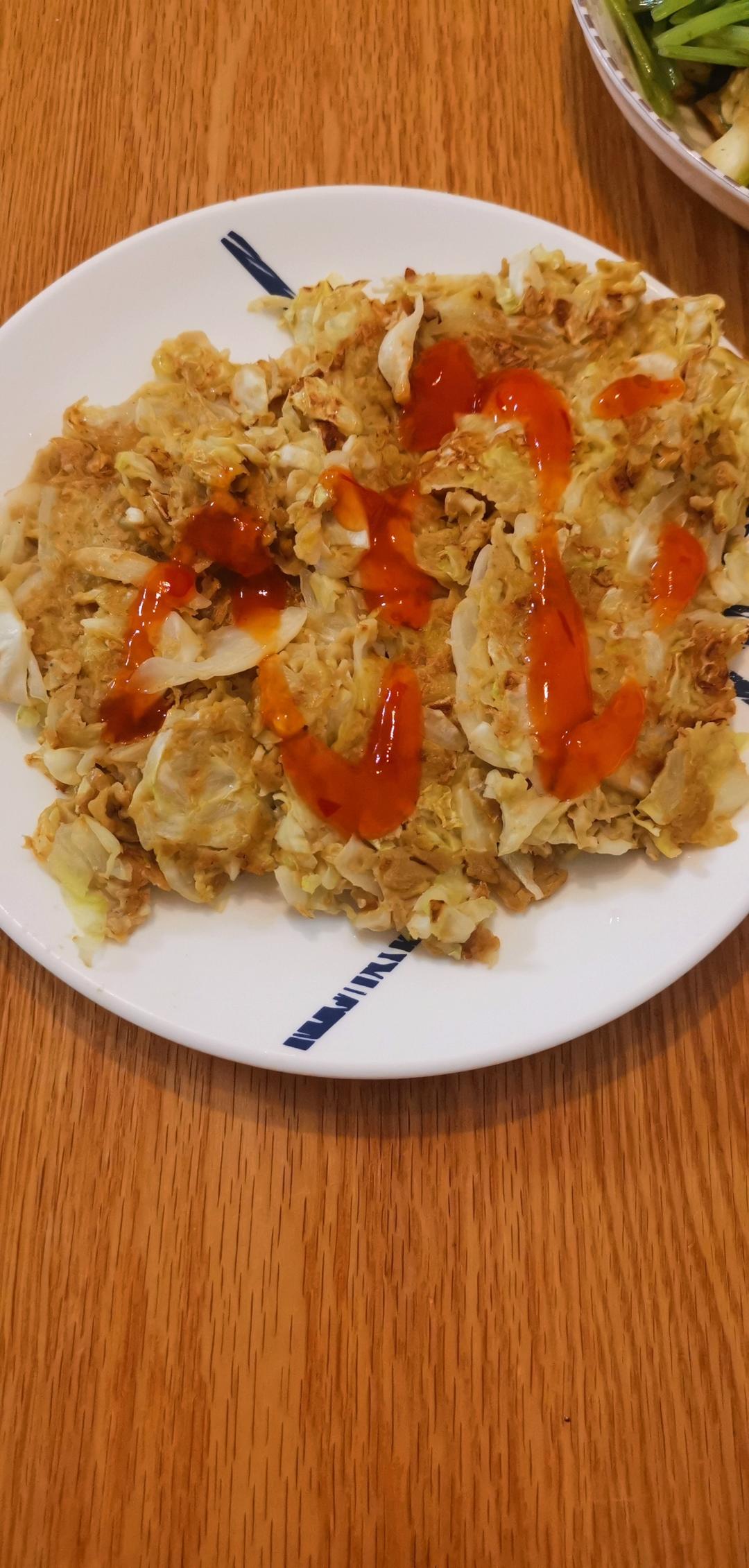 减脂餐｜包菜大阪烧，营养早餐～超简单