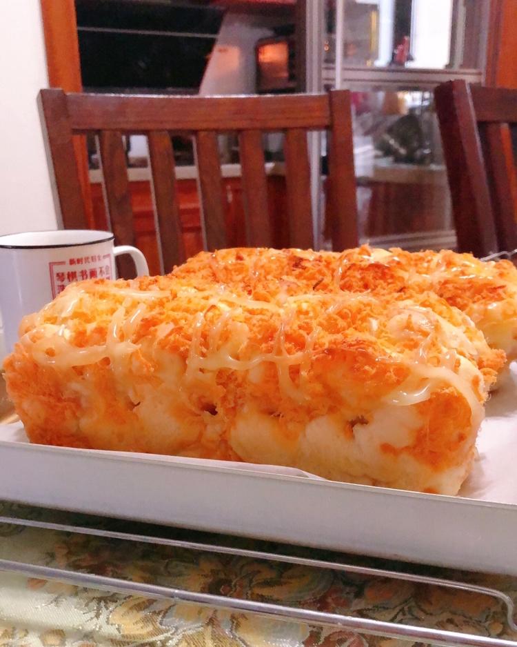 肉松手撕面包—超软会爆浆的面包哟