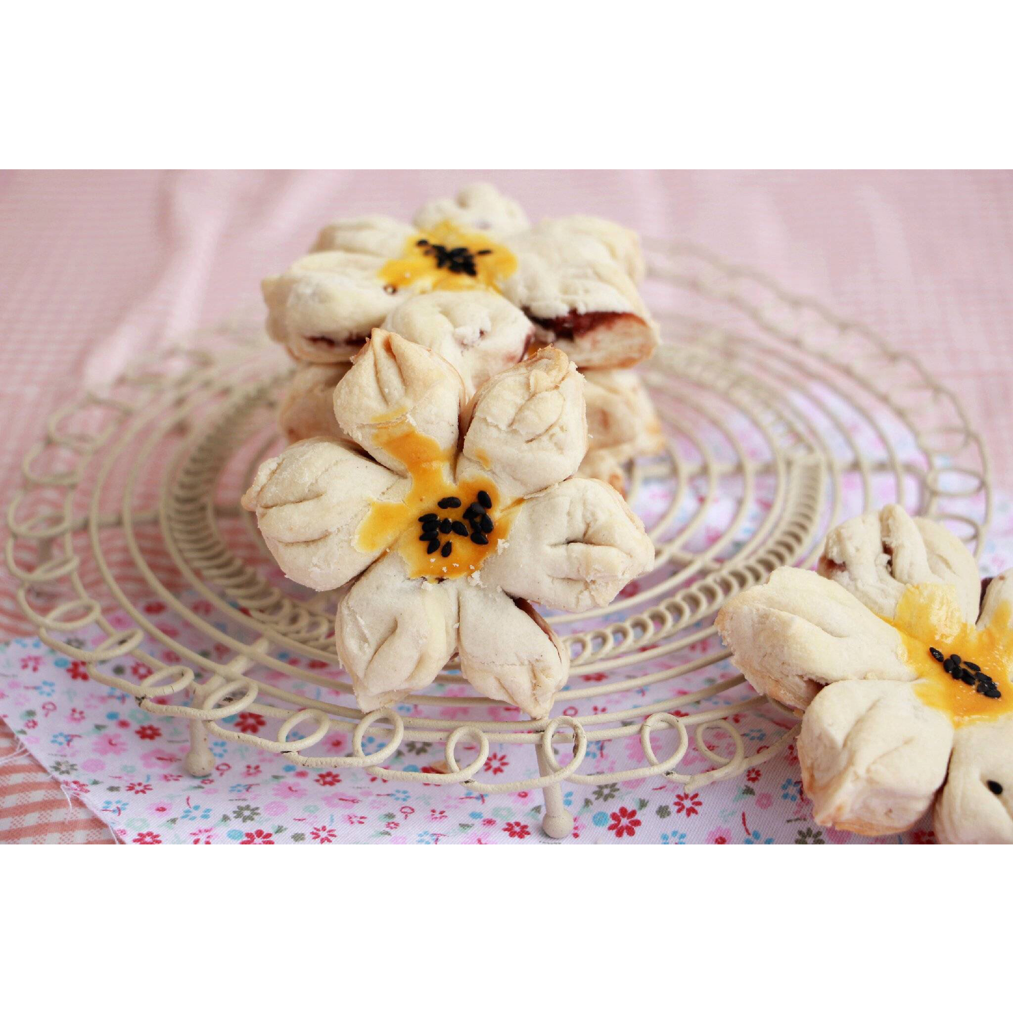 葵花豆沙酥——烤箱里绽放的花朵