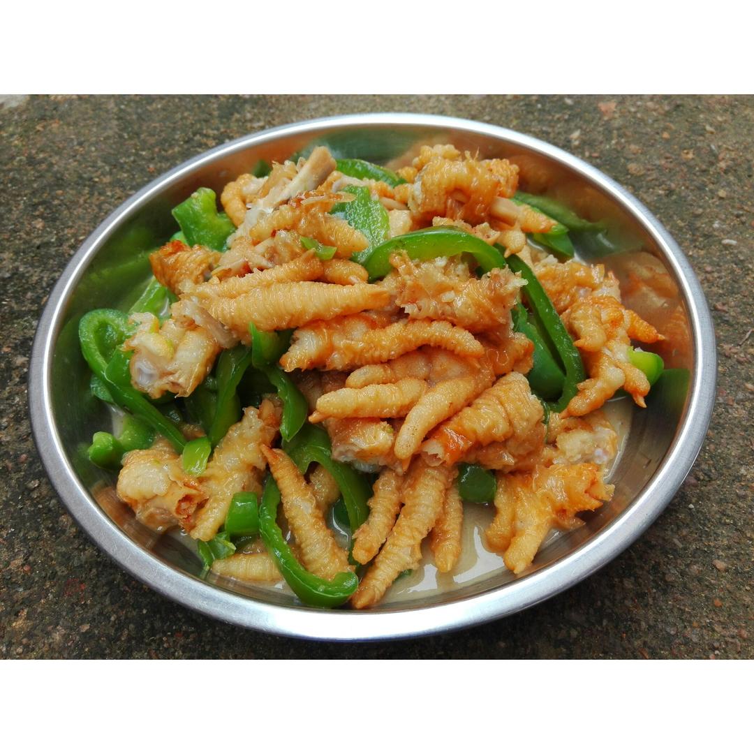 阿米向日葵柾国做的青椒炒凤爪