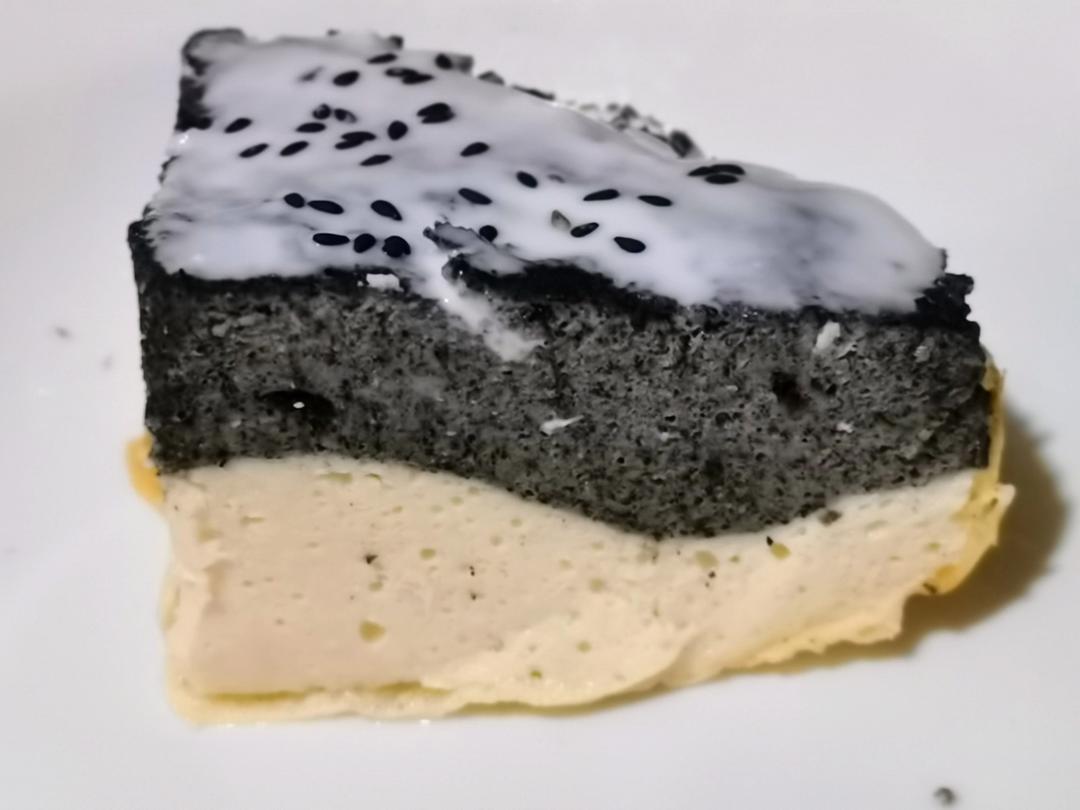 冰淇淋口感🍨黑芝麻豆腐蛋糕❗️减脂甜品