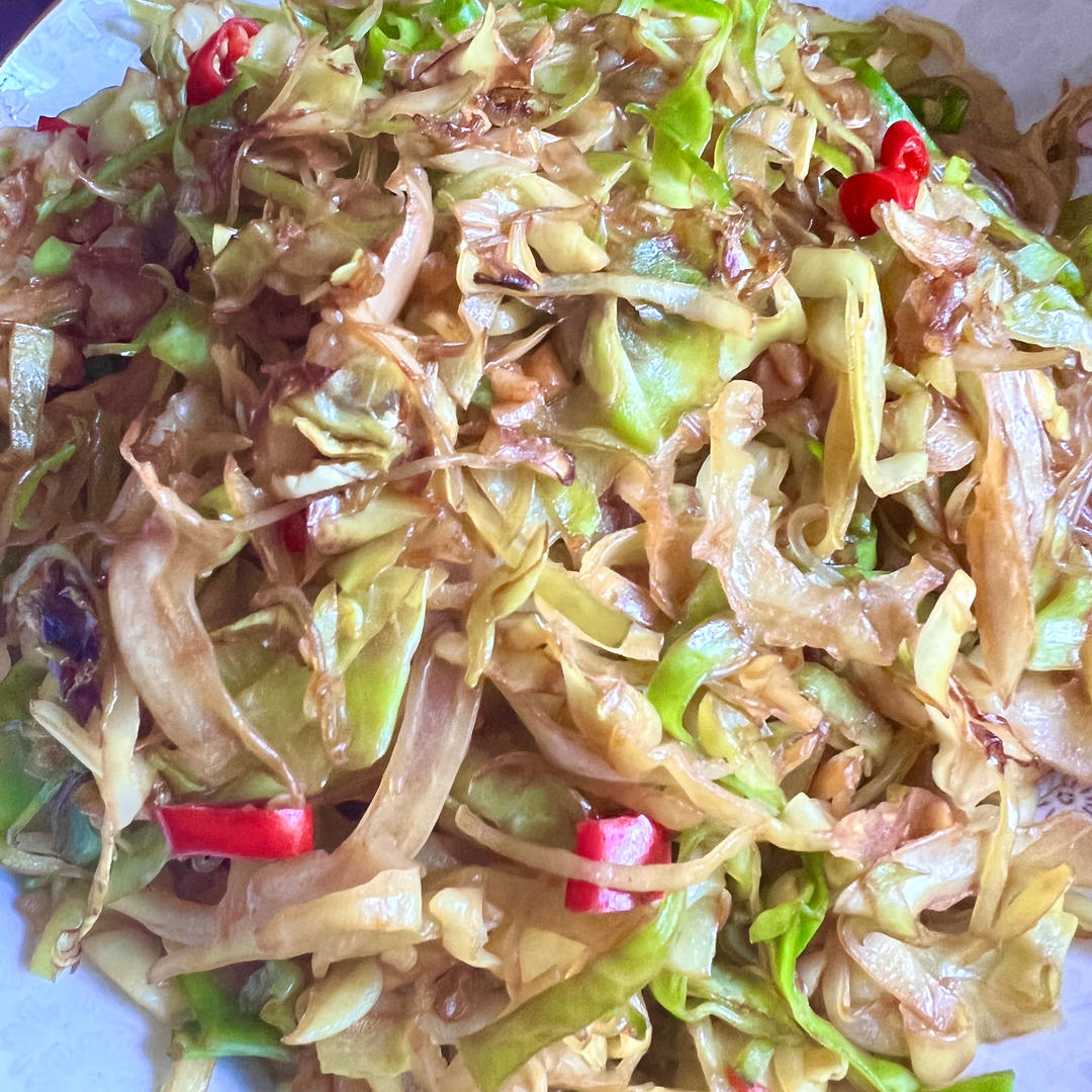 包菜炒粉丝