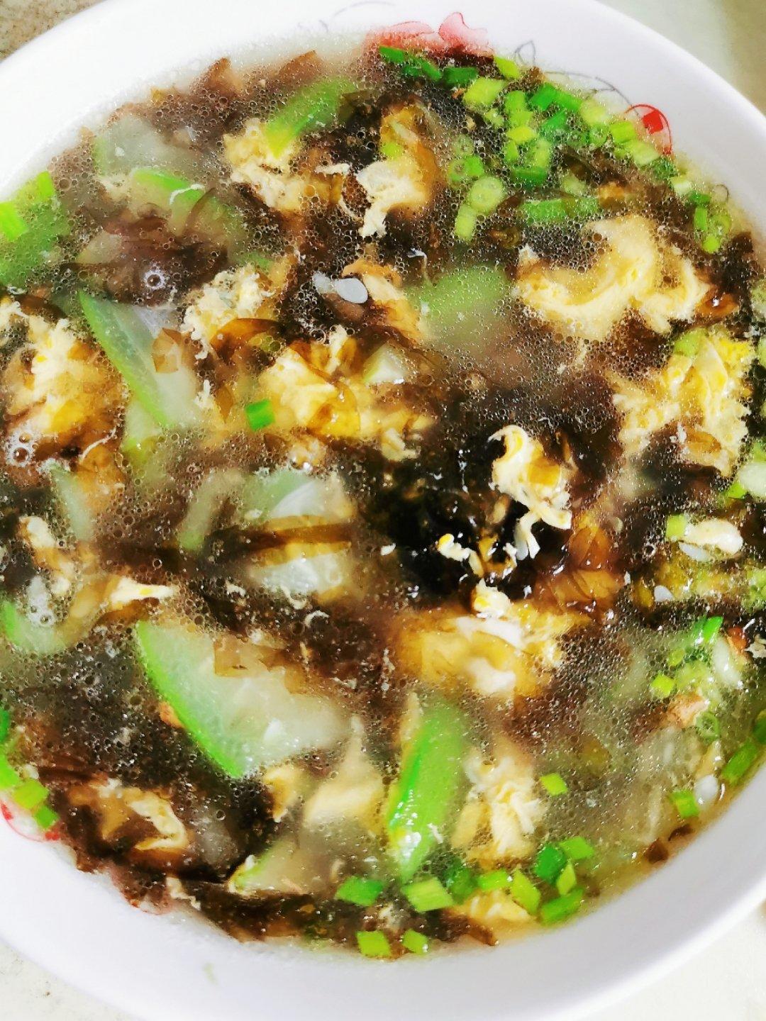 番茄丝瓜蛋花汤