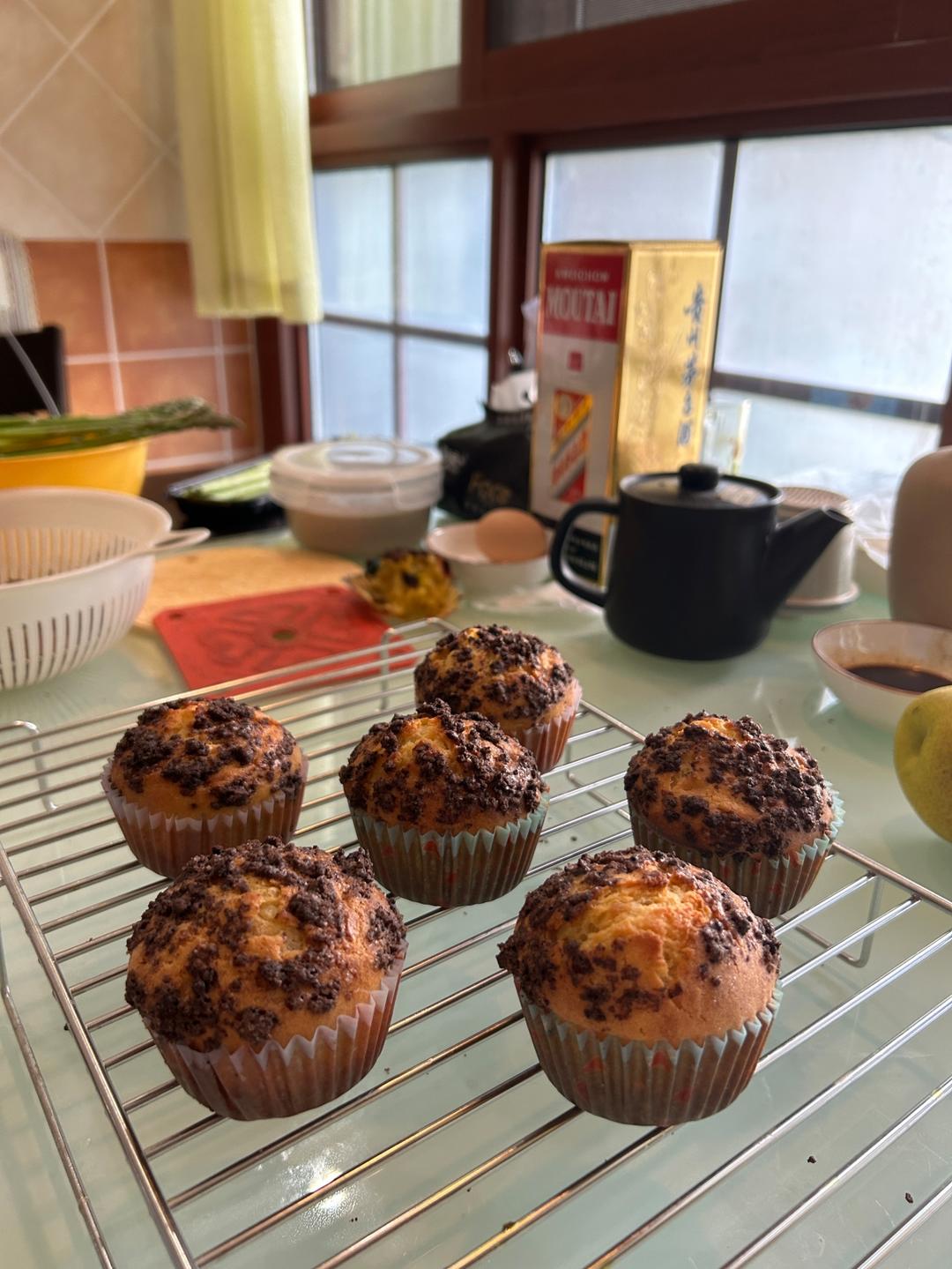 巧克力酥顶玛芬蛋糕 Choc Chip Muffins