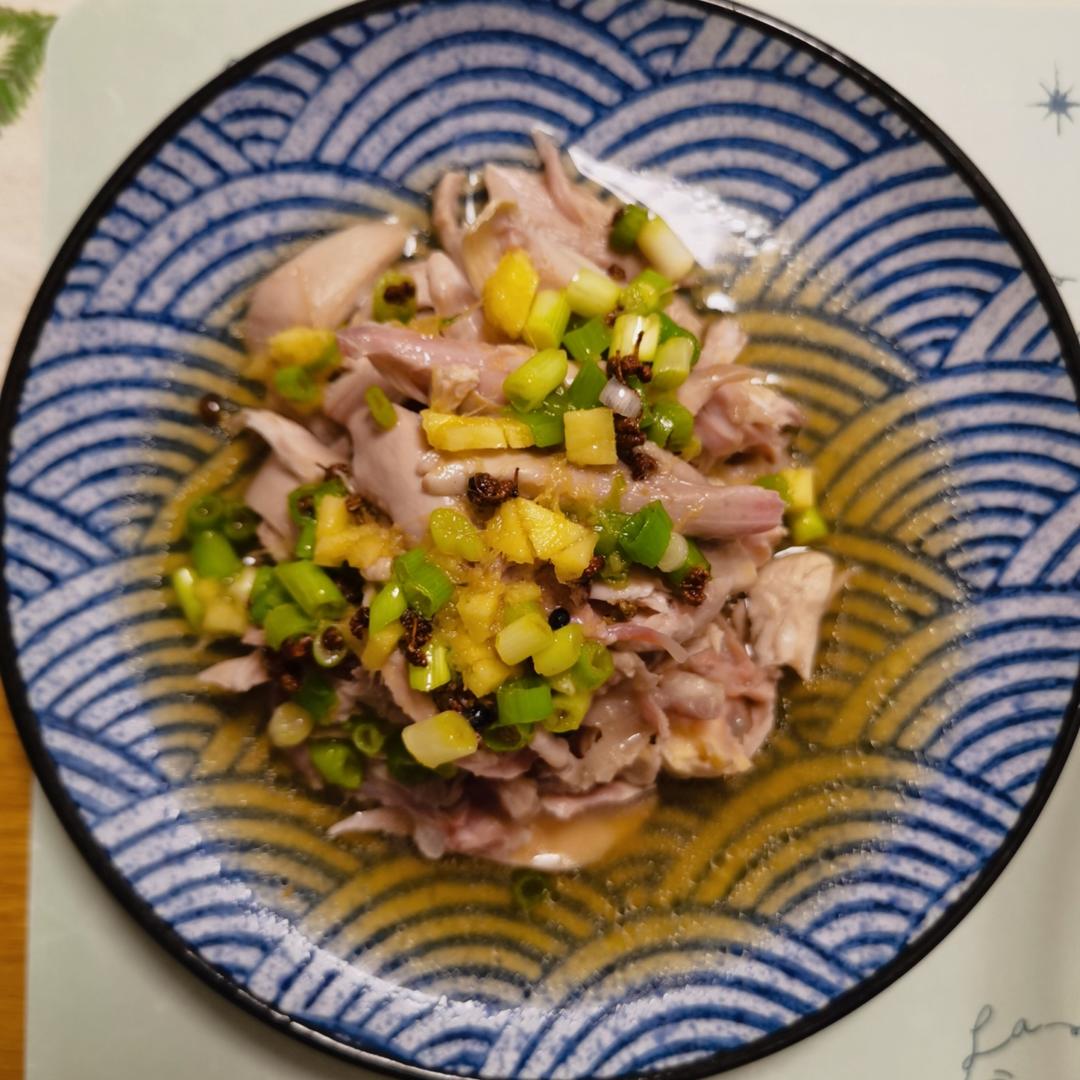 手撕姜葱鸡腿