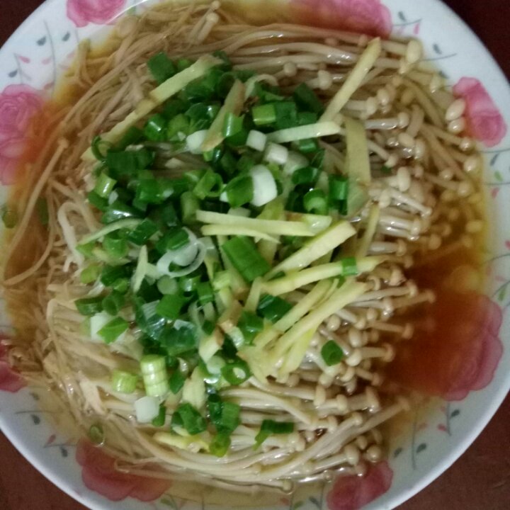 葱油蒸金针菇