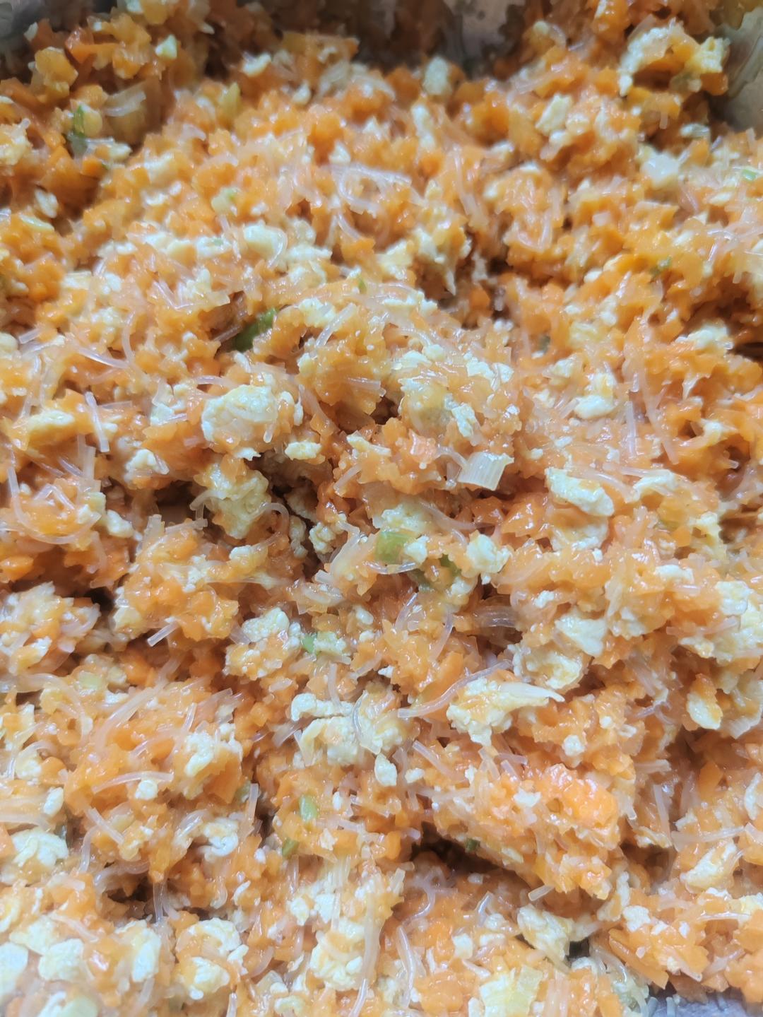 素馅胡萝卜鸡蛋水饺