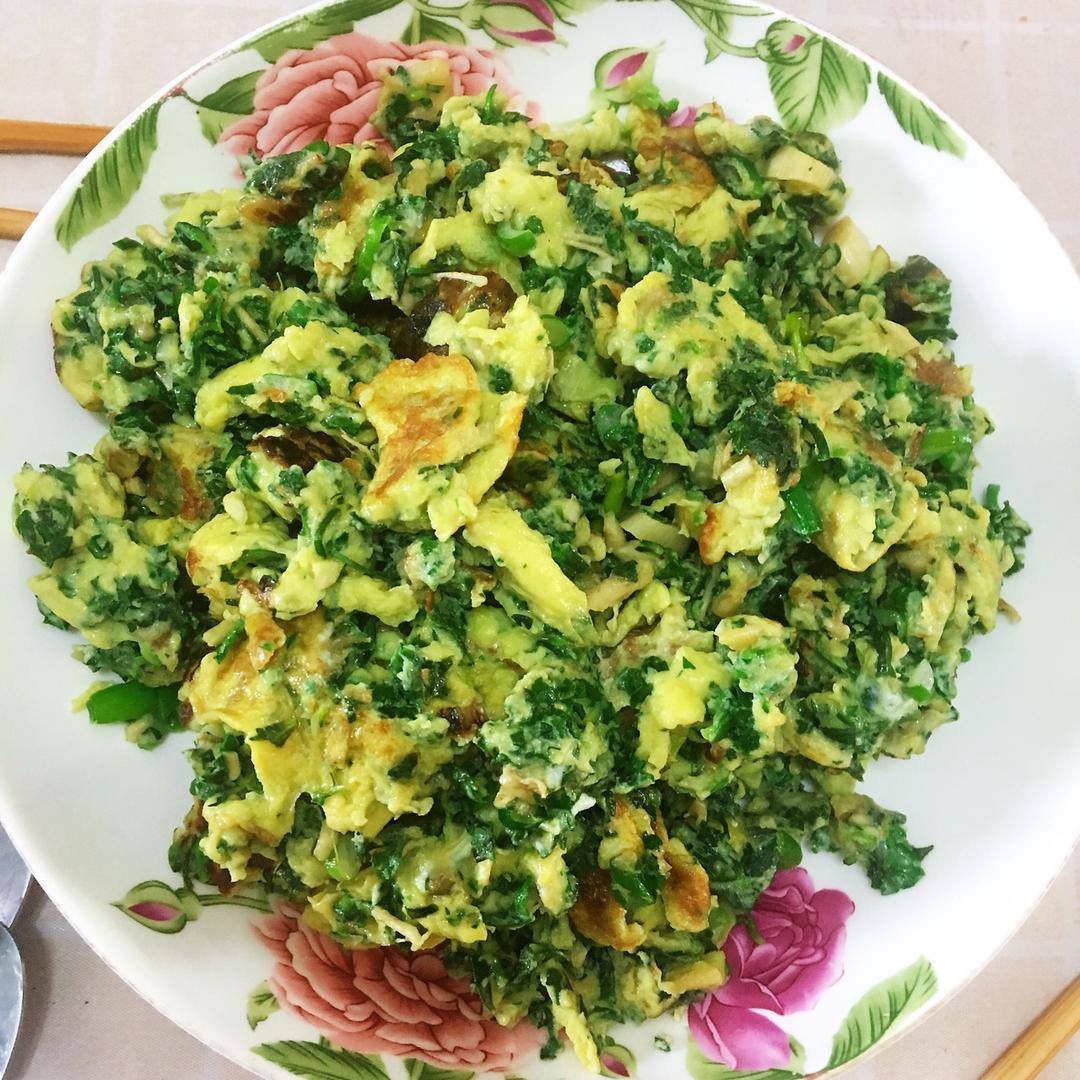 荠菜炒鸡蛋