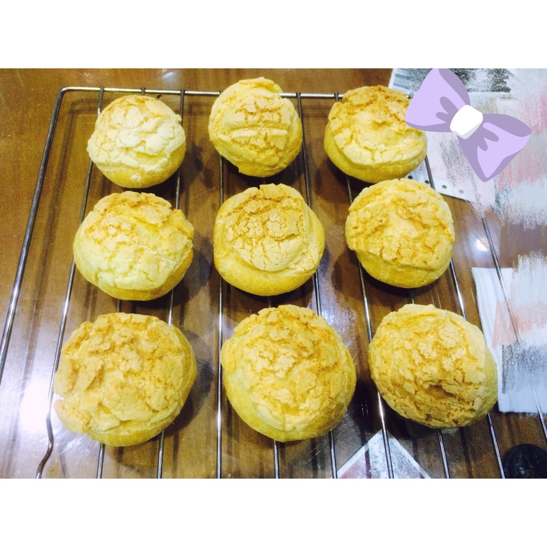 酥皮奶油泡芙--#皮黑森林#