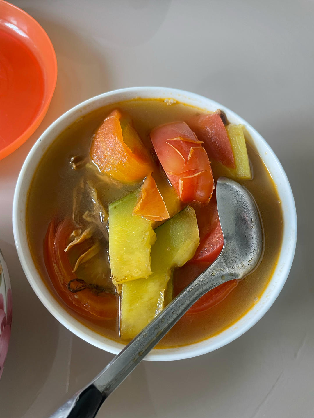 番茄南瓜笋干菜汤