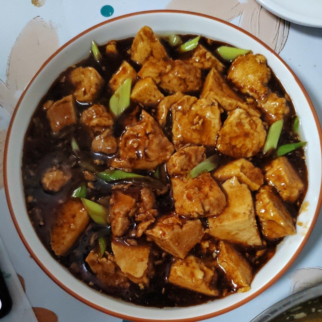 葱烧豆腐