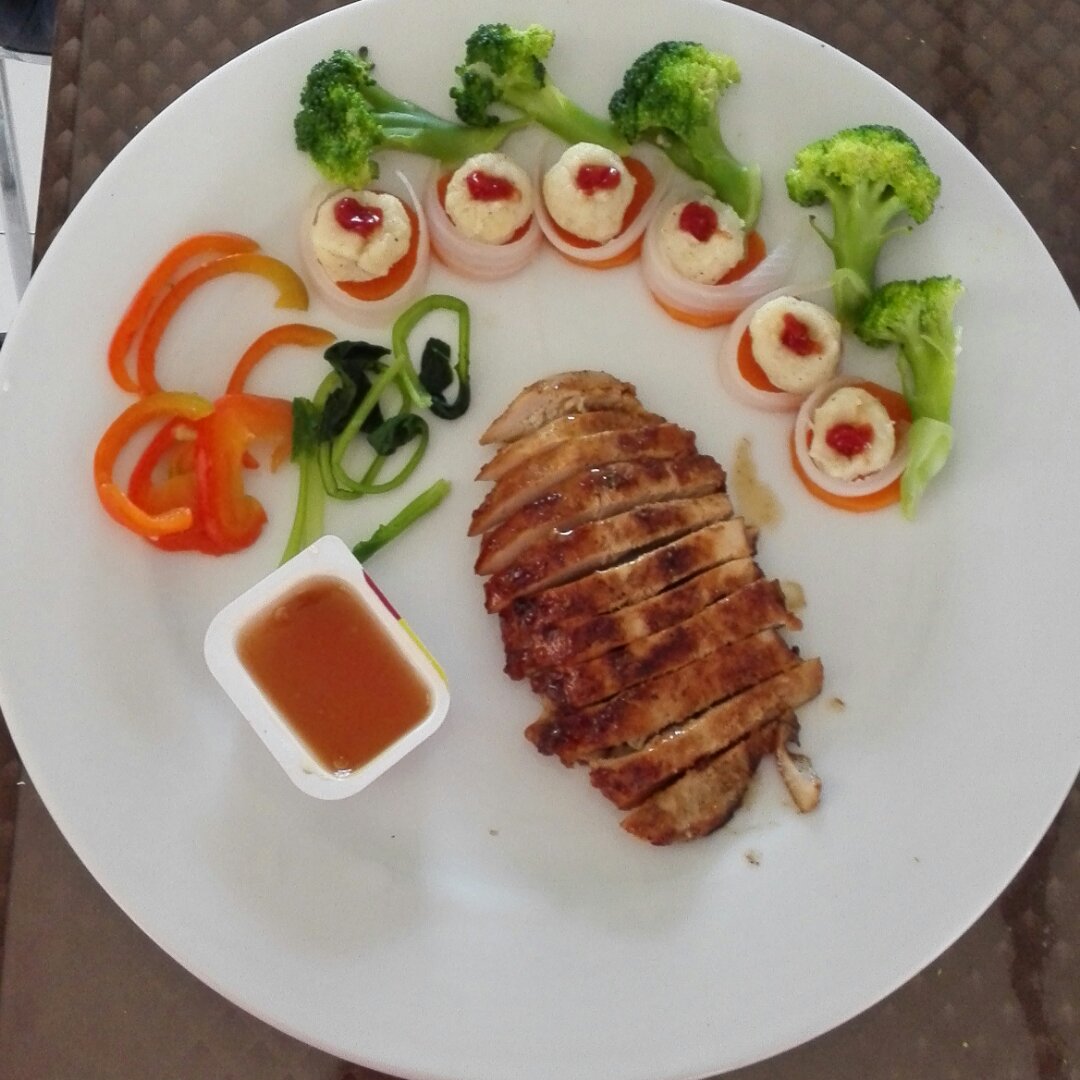 酷炫屌炸天好吃的煎鸡胸肉（香蒜蜂蜜煎鸡胸肉）
