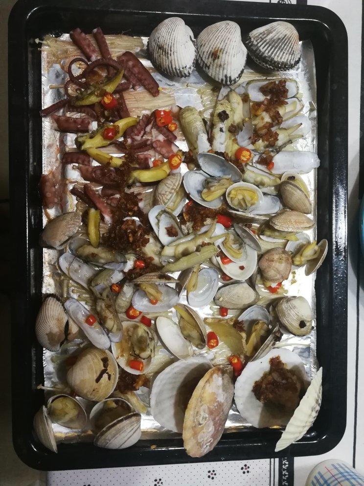 蒜香吮指海鲜大咖——松下NU-JK200W大蒸烤箱食谱