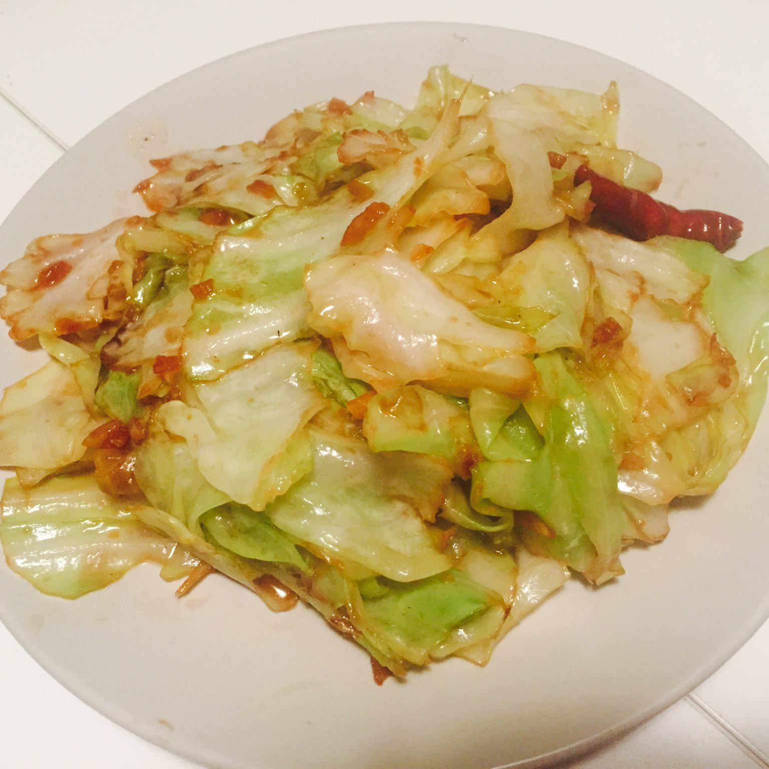 ppdki做的在家炒出街头小馆风味的炝炒圆白菜