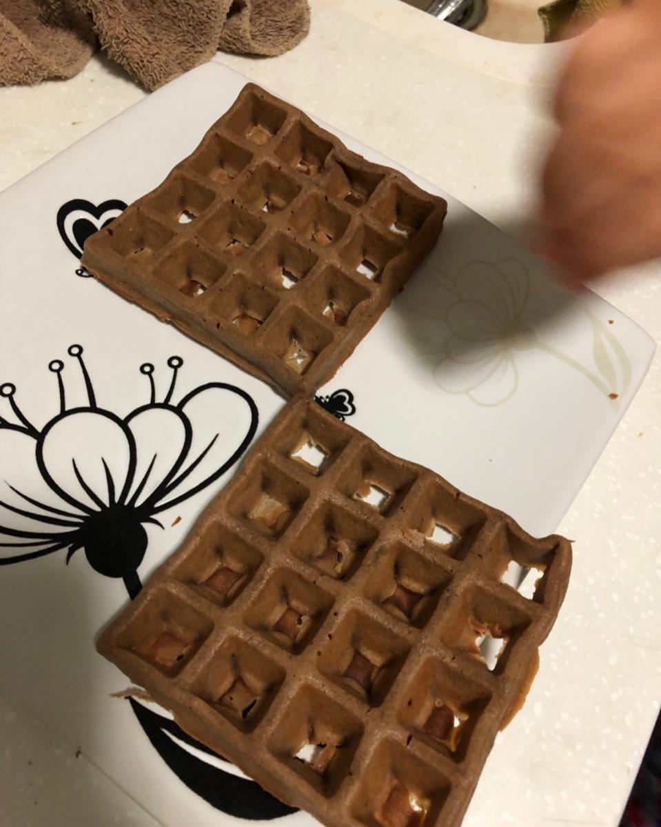 可可糯米华夫饼