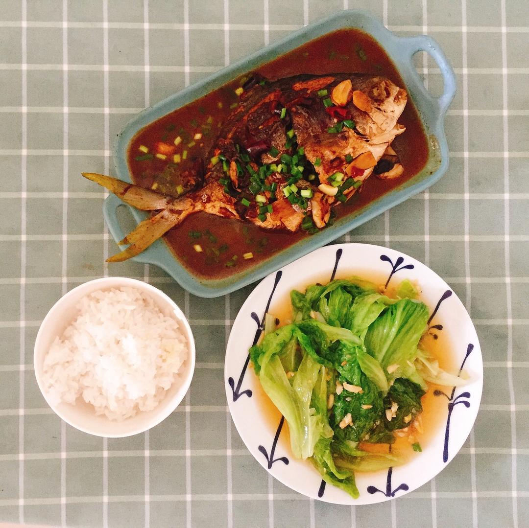 家常红烧鲳鱼