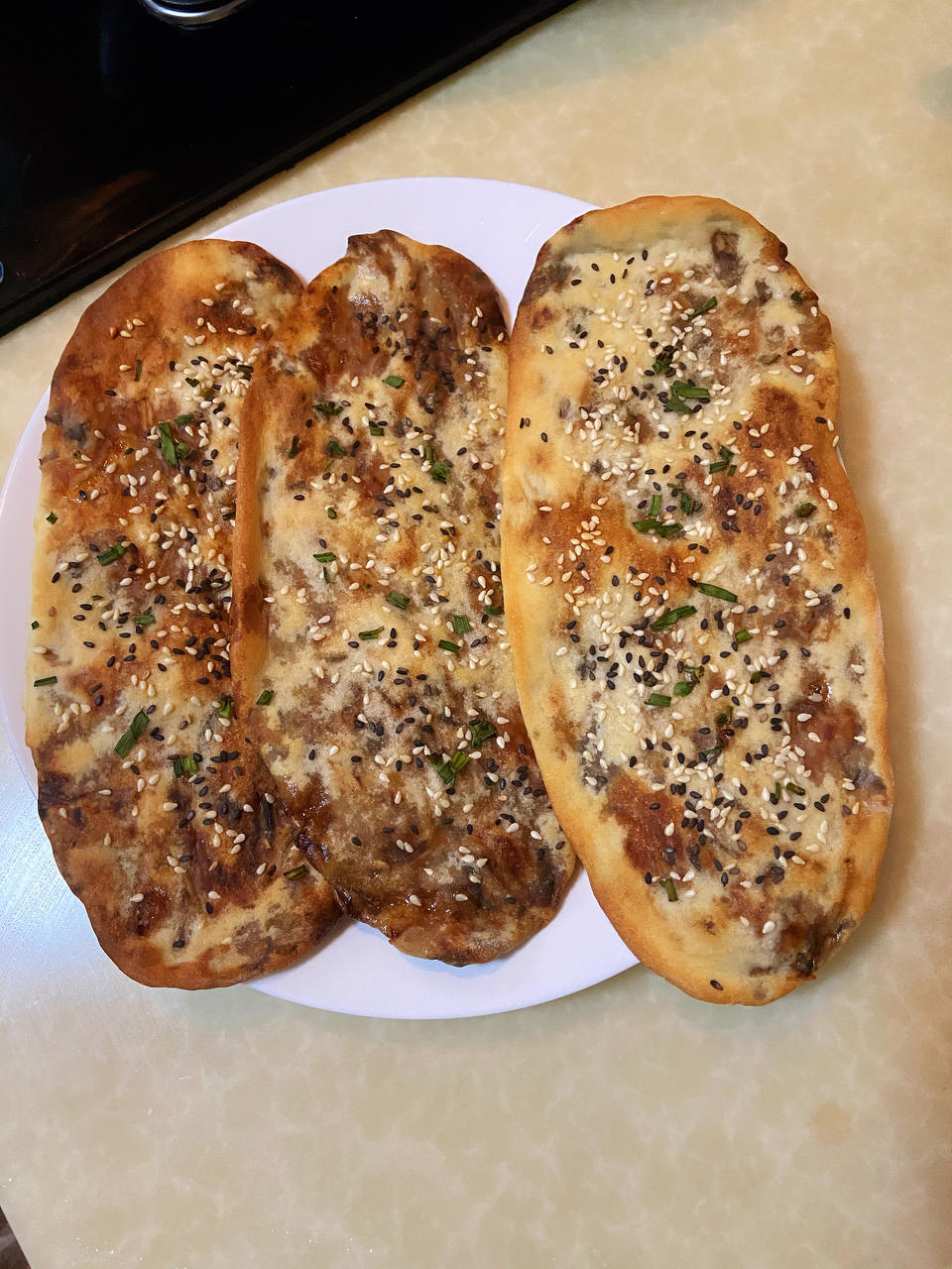 慧妈小后厨做的平底锅版【梅干菜锅盔】