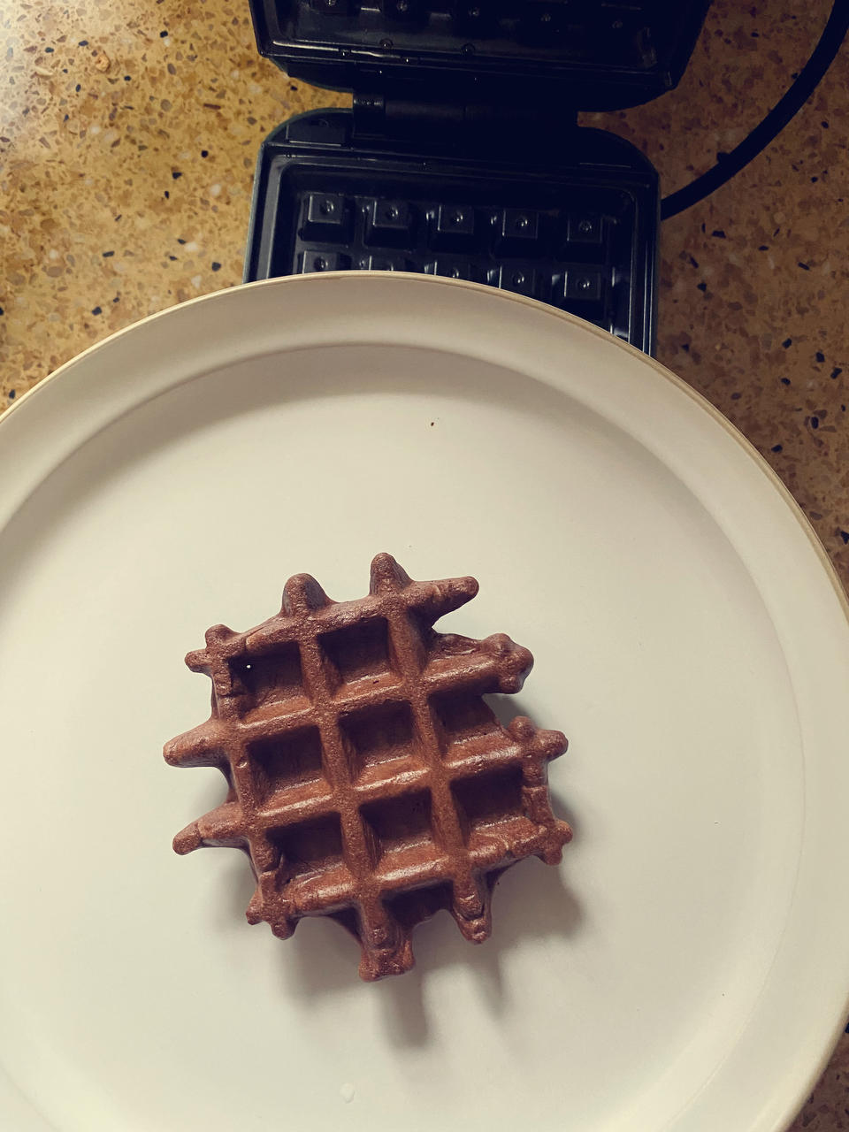 可可糯米华夫饼