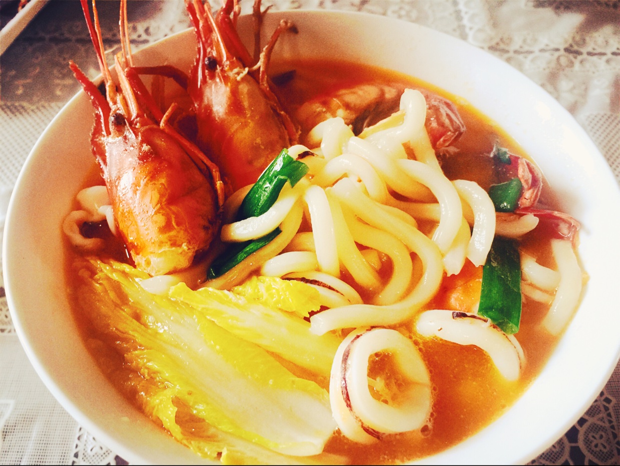 四海一佳-ariel做的海鲜乌冬面