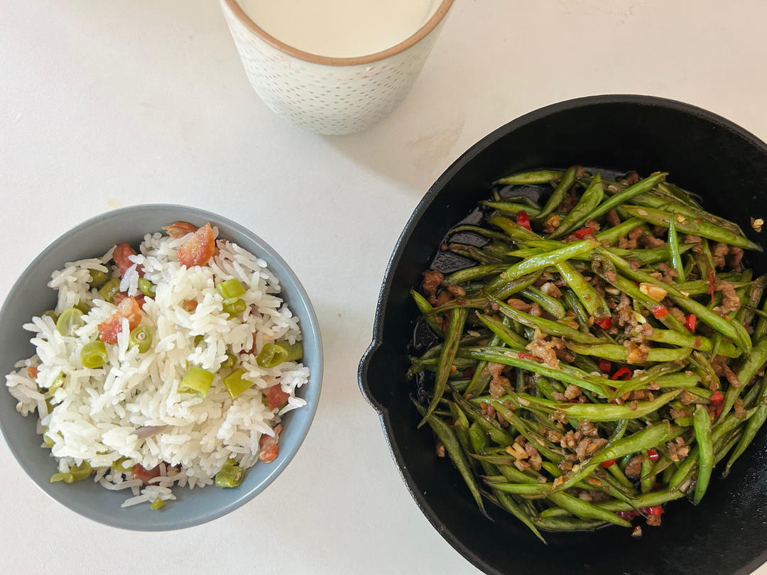 豆角肉丝饭