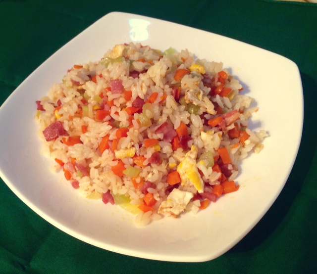 彩椒培根炒饭